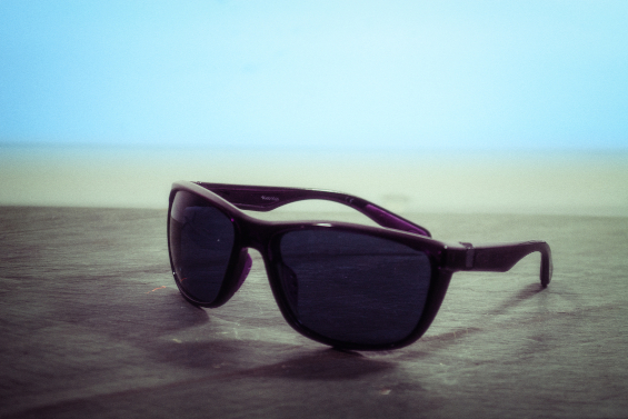 Pair of sunglasses on a table